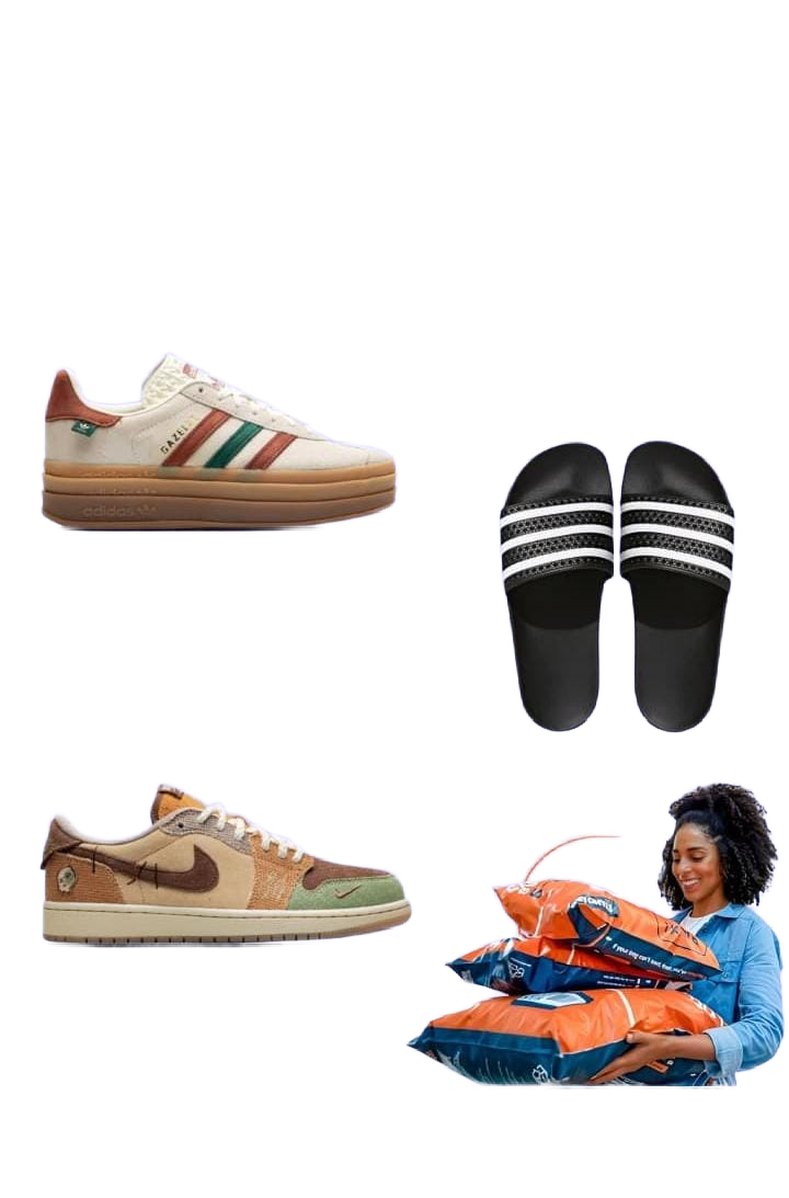 Adidas Gizelle + Adidas flops+ Nike SB